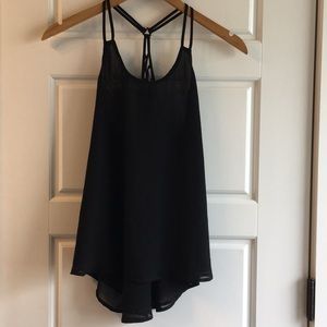 Black Chiffon Tank